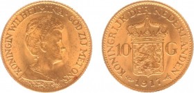 Netherlands - Gouden Tientjes 1875-1933 - 10 Gulden 1917 - Goud - ZF+