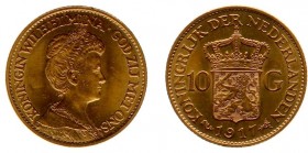 Netherlands - Gouden Tientjes 1875-1933 - 10 Gulden 1917 - Goud - PR-