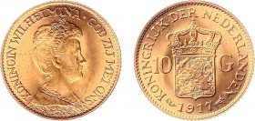 Netherlands - Gouden Tientjes 1875-1933 - 10 Gulden 1917 - Goud - PR-