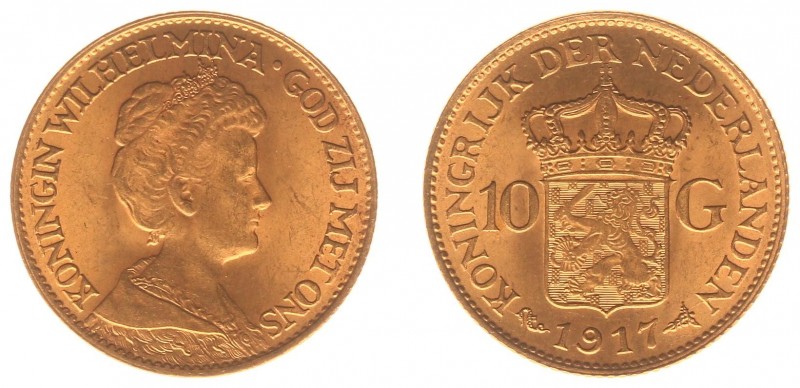 Netherlands - Gouden Tientjes 1875-1933 - 10 Gulden 1917 - Goud - PR