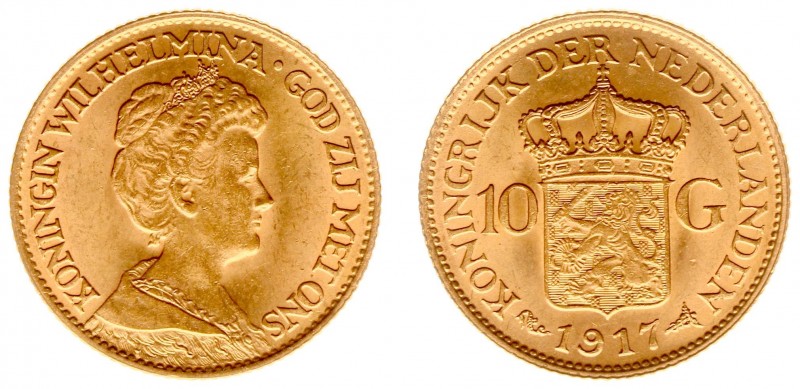 Netherlands - Gouden Tientjes 1875-1933 - 10 Gulden 1917 - Goud - PR