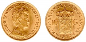 Netherlands - Gouden Tientjes 1875-1933 - 10 Gulden 1917 - Goud - PR