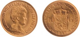 Netherlands - Gouden Tientjes 1875-1933 - 10 Gulden 1917 - Goud - PR/UNC