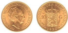 Netherlands - Gouden Tientjes 1875-1933 - 10 Gulden 1926 - Goud - PR/UNC