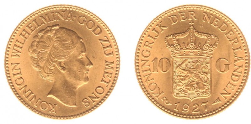 Netherlands - Gouden Tientjes 1875-1933 - 10 Gulden 1927 - Goud - PR/UNC