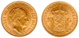Netherlands - Gouden Tientjes 1875-1933 - 10 Gulden 1933 - Goud - PR