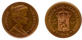 Netherlands - Gouden Vijfjes 1912 - 5 Gulden 1912 - Goud - PR