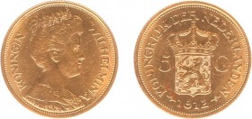 Netherlands - Gouden Vijfjes 1912 - 5 Gulden 1912 - Goud - PR