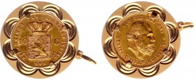 Netherlands - Gouden Vijfjes en Tientjes met extra's - 10 Gulden 1875 in rand - Goud 12,75 gram - ZF+