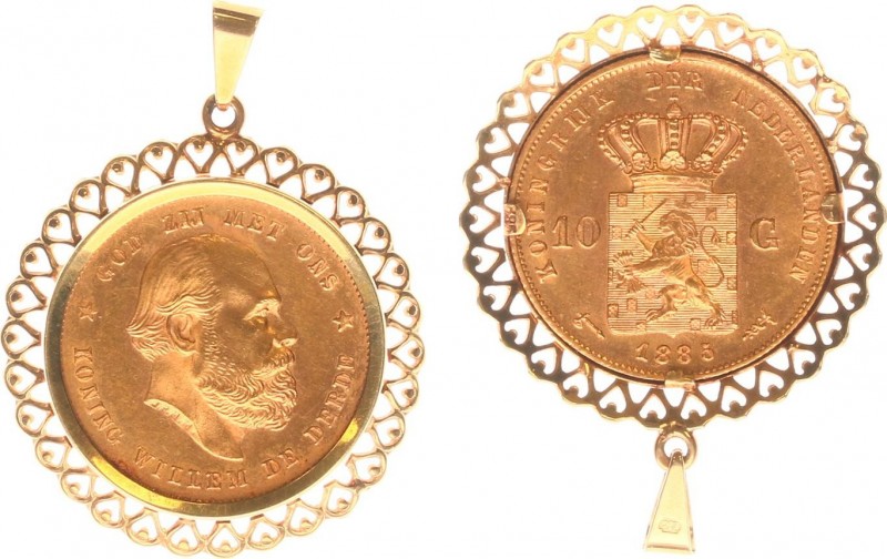 Netherlands - Gouden Vijfjes en Tientjes met extra's - 10 Gulden 1876 in rand - ...