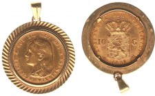 Netherlands - Gouden Vijfjes en Tientjes met extra's - 10 Gulden 1897 in rand - Goud 9,98 gram - ZF/PR