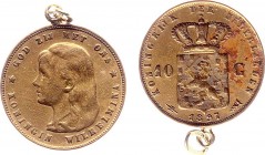 Netherlands - Gouden Vijfjes en Tientjes met extra's - 10 Gulden 1897 met draagoog - Goud 6,84 gram - ZF