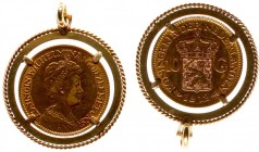 Netherlands - Gouden Vijfjes en Tientjes met extra's - 10 Gulden 1912 in rand - Goud 10,93 gram - ZF