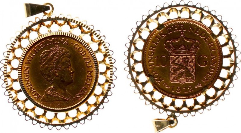 Netherlands - Gouden Vijfjes en Tientjes met extra's - 10 Gulden 1912 in rand me...