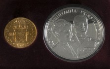 Netherlands - Gouden Vijfjes en Tientjes met extra's - 10 Gulden 1913 - Goud - PR in cassette met zilveren penning