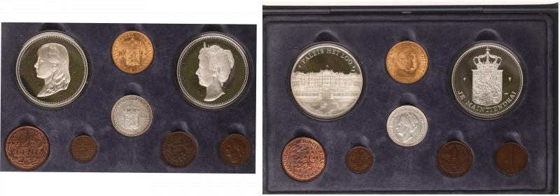 Netherlands - Gouden Vijfjes en Tientjes met extra's - 10 Gulden 1913 in cassett...