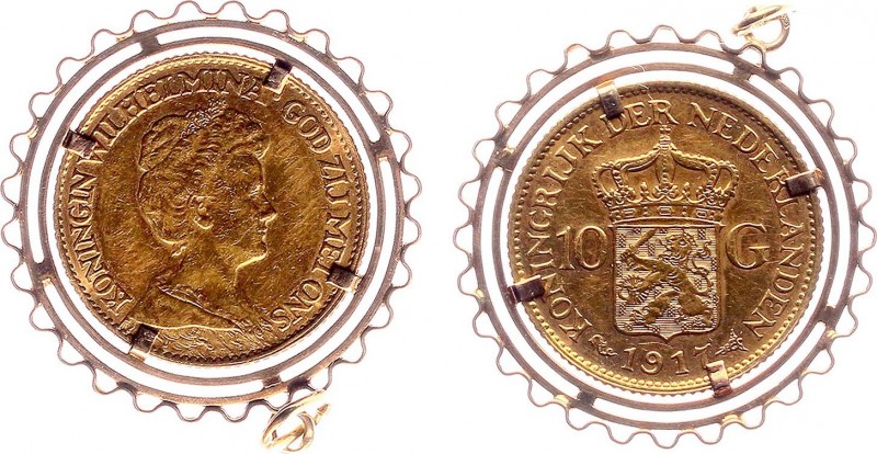 Netherlands - Gouden Vijfjes en Tientjes met extra's - 10 Gulden 1917 in rand - ...