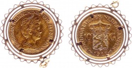 Netherlands - Gouden Vijfjes en Tientjes met extra's - 10 Gulden 1917 in rand - Goud tot. 9,2 gram - ZF