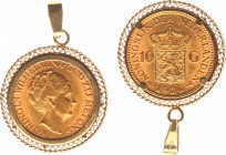 Netherlands - Gouden Vijfjes en Tientjes met extra's - 10 Gulden 1926 in sierrand met draagoog - Goud 8,92 gram - ZF+