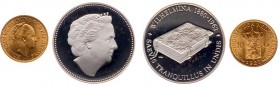 Netherlands - Gouden Vijfjes en Tientjes met extra's - 10 Gulden 1927- Goud - PR- in cassette met zilveren penning