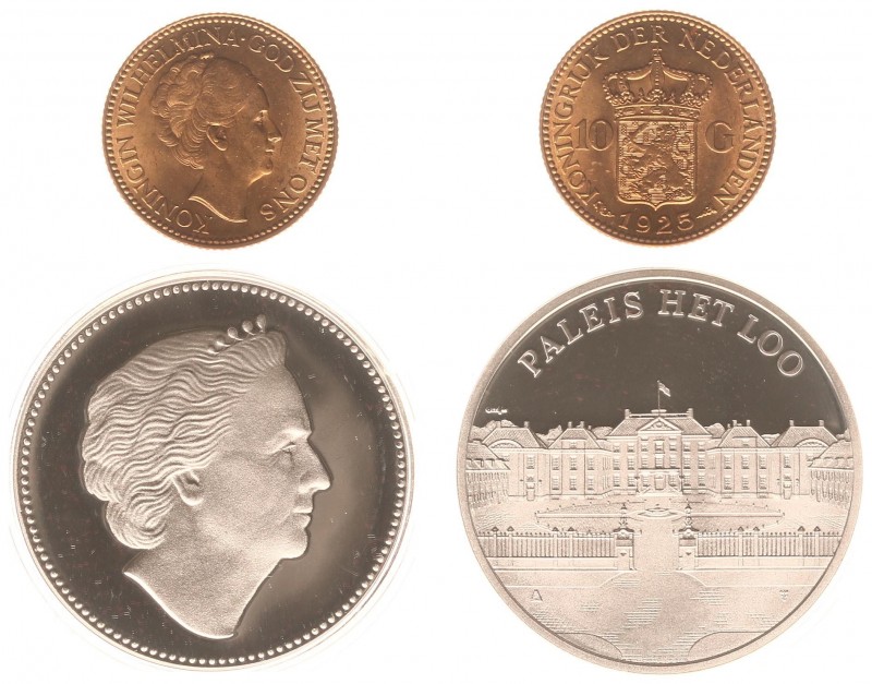 Netherlands - Gouden Vijfjes en Tientjes met extra's - 10 Gulden 1932 - Goud - P...