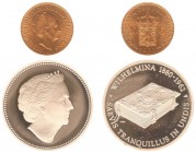 Netherlands - Gouden Vijfjes en Tientjes met extra's - 10 Gulden 1932 - Goud - PR/UNC, in cassette met zilv. penning