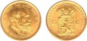 Netherlands - Naslagen - 10 Gulden 1876 - Goud naslag 6,75 gram - PR