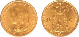 Netherlands - Naslagen - 10 Gulden 1897 - Goud naslag 6,75 gram - PR