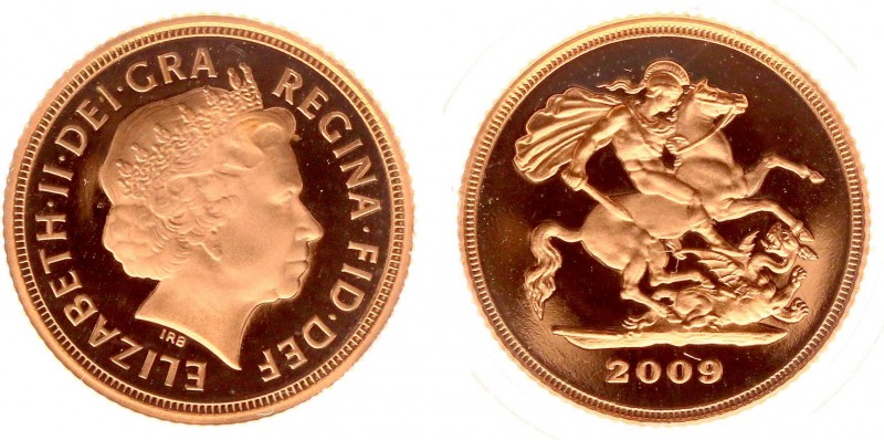 England - Half-Sovereign 2009 (KM1001.1, S.4443, Fr.455) - Goud - Proof in capsu...