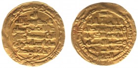 Arabian Empires - Abbasid Caliphs of Bagdad - Buwayhid - Baha' al-Dawla (AH379-403 / AD989-1012) + al-Qadir (AH381-422) - AV Dinar AH401 (3.41 g.), Ma...