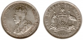 Australia - George V (1910-1936) - Florin 1923 (KM27) - Obv: Crowned head left / Rev: National arms - a.XF