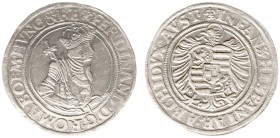 Austria - Empire - Ferdinand I (1521-1564) - Taler nd. (1543/44), Joachimstal, mm. Martin Kempf; leaf-like figure obv. and rev. (Dav.8039, Diet.135, S...