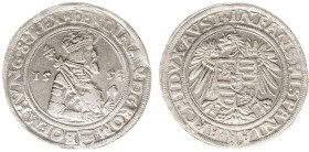 Austria - Empire - Ferdinand I (1521-1564) - Taler 1552, Joachimstal, mm. Rupprecht Puellacher (Dav.8046, Diet.148, Hal.114) - Obv: Crowned half-lengt...