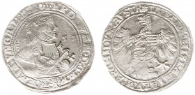 Austria - Empire - Ferdinand I (1521-1564) - Taler 1552, Kuttenberg (Dav.8049, Dietiker144) - Obv: Half-length bust right, sceptre on right shoulder, ...