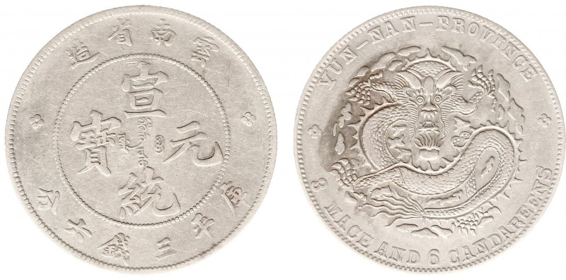 China - Yunnan - Kuang-Hsü (1875-1908) - 50 Cents nd. (1909-11) (KM259.1, L&M426...