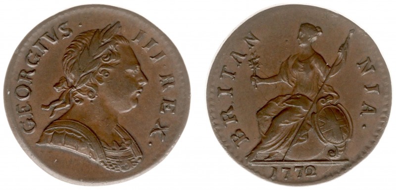 England - House of Hanover (1714-1901) - George III (1760-1820) - Halfpenny 1772...