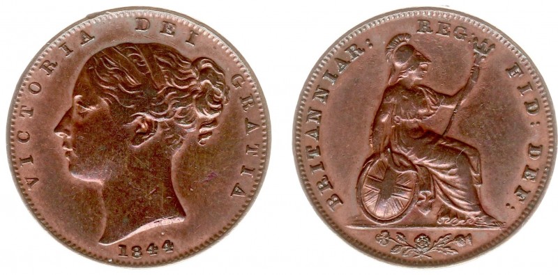 England - House of Hanover (1714-1901) - Victoria (1837-1901) - Farthing 1844 (K...