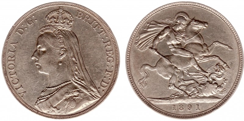 England - House of Hanover (1714-1901) - Victoria (1837-1901) - Crown 1891 (KM76...