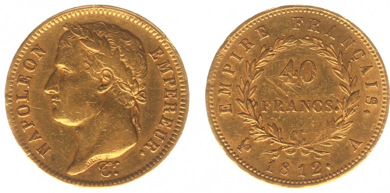 France - First Empire - Napoleon I (1804-1814) - 40 Francs 1812-A (KM696.1, Gad....