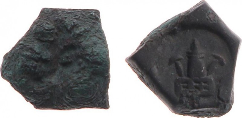 India - Ancient India - Pushkalavati Civic Coinage - Pentagonal shape AE/billon ...