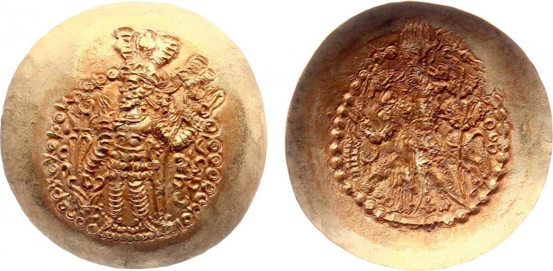 India - Kushano-Sassanian - 4th-5th century - Scyphate AV Dinara nd. (7.74 g.), ...