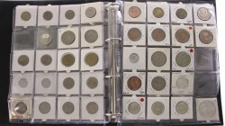 Andorra - Collection coins Andorra in album with many silver 5, 10 & 20 Diners, also Algeria