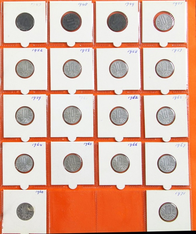 Austria - Collection coins Austria in album