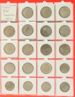 England - Collection George V debased silver: Threepence, Sixpence, Shilling, Florin and Halfcrown, total 70 pieces with some attractive qualities