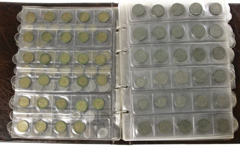 World coins - Collection world coins in album with Germany, Spain incl. silver