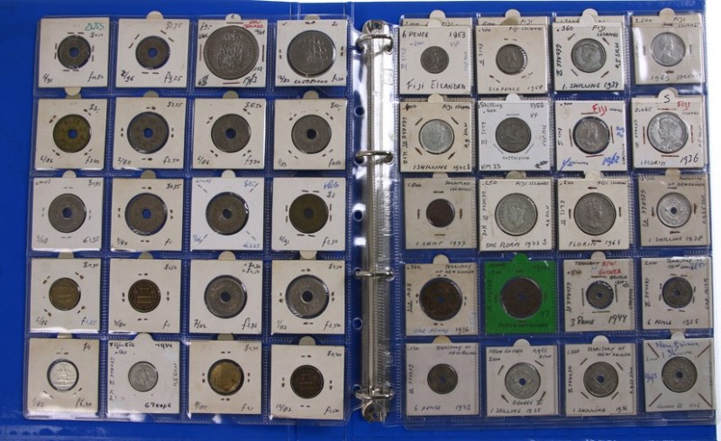 World coins - Small collection of coins Fiji, Tuvalu, Solomon Islands, New Guine...