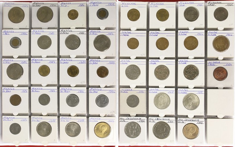 World coins - Collection world coins M-Z in album incl. Mauritius, Nepal, Peru, ...