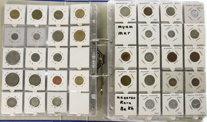 World coins - Collection various world coins M-N in album