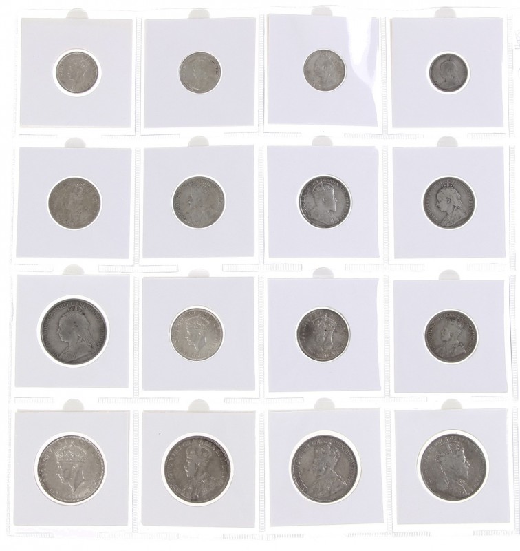 Cyprus - Very interesting lot 16 coins of Cyprus: 3 Piastres 1901, 4½ Piastres 1...