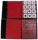 USA - Box with collection USA in 5 albums, collected by date from Cent to Dollar between 1880 to 2019, many fake silver Dollars, many commemorative mo...